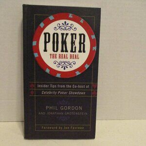 Poker The Real Deal Phil Gordon Red Black White Graphic Poker Playing Book